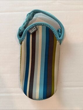 Built Bottle Teal Striped Neoprene Pouch